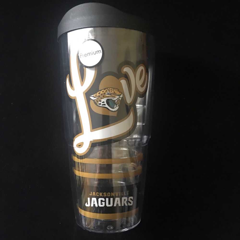 NFL Jaguars Tervis Tumbler Black Lid 24oz LOVE Cup - Picture 8 of 8